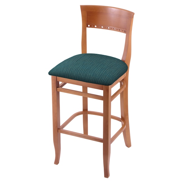 25" Counter Stool, Medium Finish, Graph Tidal Seat